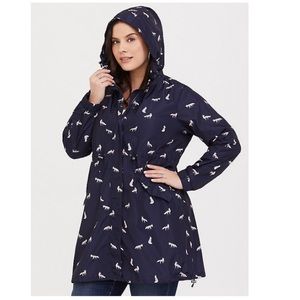 Torrid Navy Fox Longline Nylon Rain 